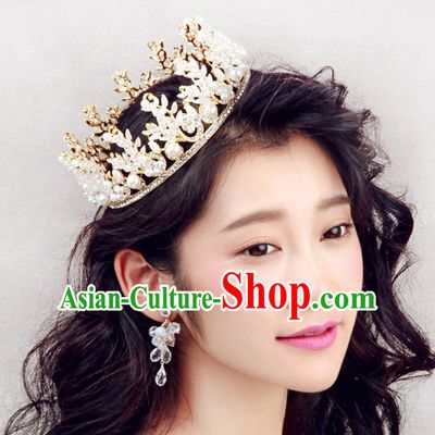 Romantic Bridal Princess Royal Crown Hair Accessories Hair Jewelry