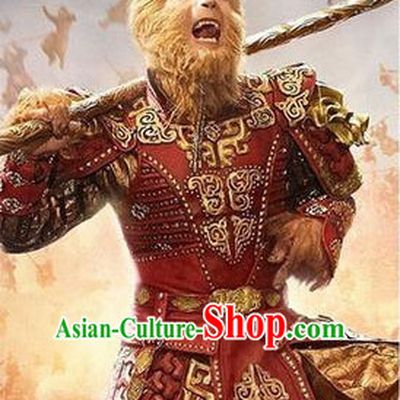 Chinese Monkey King Body Armor Costumes and Helmet Complete Set