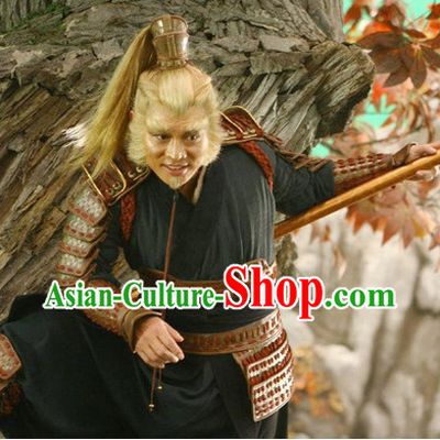 Chinese Monkey King General Body Armor Costumes Complete Set for Men and Boys