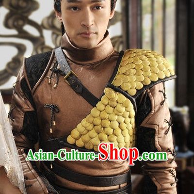 Ancient Chinese Cosplay Hero Armor Costumes Swordsman Hanfu Dresses Complete Set for Men and Teenagers