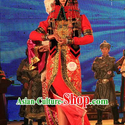 Mongolian Empress Clothing and Hat Complete Set for Women