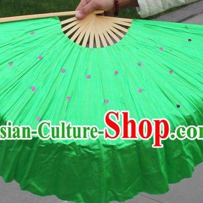 Traditional Chinese Green Dance Fan