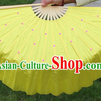 Traditional Chinese Yellow Dance Fan