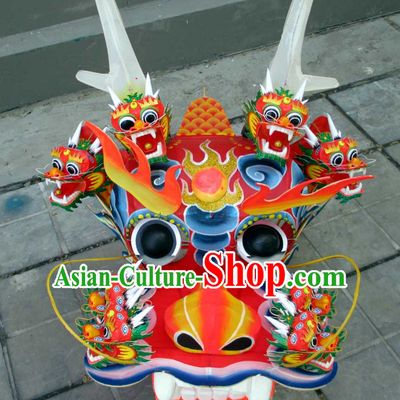 Handmade Nine Dragon Heads Giant Dragon Head for Display and Collection