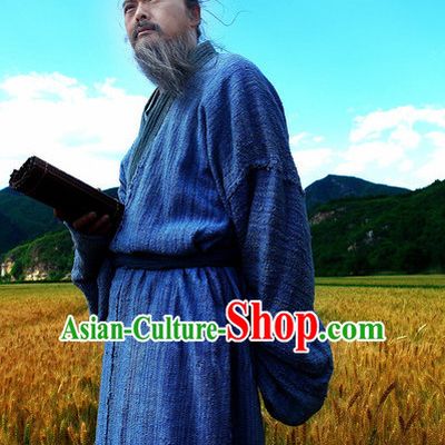 Chinese Ancient Wise Confucius Costume Clothes Complete Set for Men