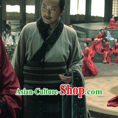 Chinese Ancient Government Official Prime Minister Costume Clothes Complete Set for Men