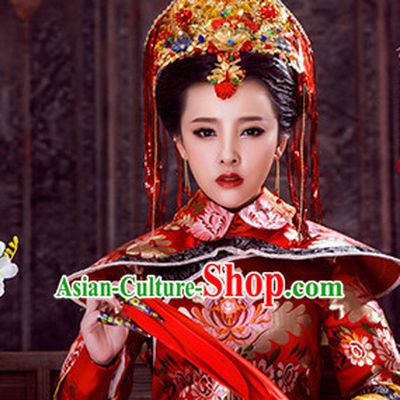 Ancient Chinese Royal Empress Crown Head Pieces Hat