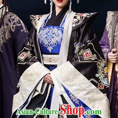 Ancient Chinese Imperial Embroidered Phoenix Empress Royal Clothing Complete Set