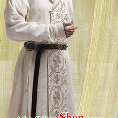 Chinese Ancient Tang Dynasty Hanfu Clothing Complete Set for Men