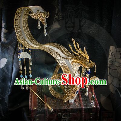 Tang Dynasty Emperor Crown Headpieces Hair Accessories Set
