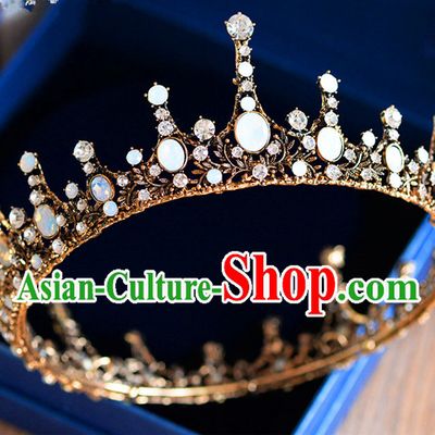 Traditional Jewelry Accessories, Princess Bride Royal Crown, Wedding Hair Accessories, Baroco Style Crystal Headwear for Women