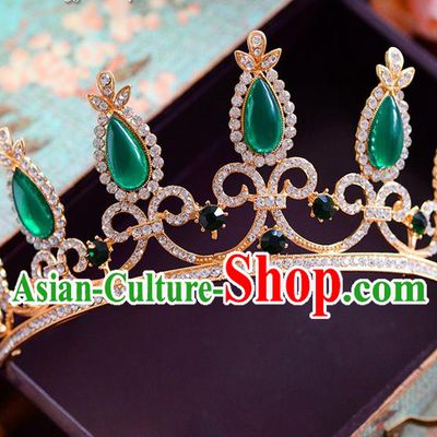 Traditional Jewelry Accessories, Princess Bride Royal Crown, Wedding Hair Accessories, Baroco Style Crystal Headwear for Women