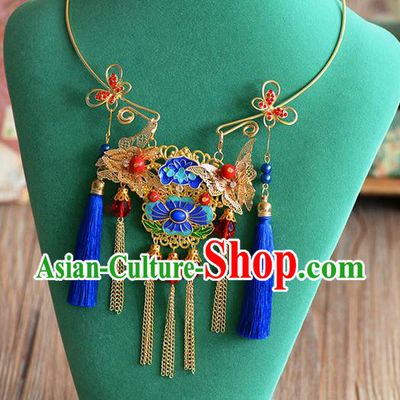 Chinese Imperial Quene Necklace, Empress Necklaces, Xiuhe Suit Necklaces, Wedding Accessories For Women
