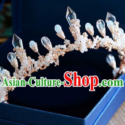 Traditional Jewelry Accessories, Princess Bride Royal Crown, Wedding Hair Accessories, Baroco Style Crystal Headwear for Women