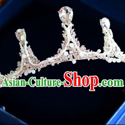 Traditional Jewelry Accessories, Princess Bride Royal Crown, Wedding Hair Accessories, Baroco Style Crystal Headwear for Women