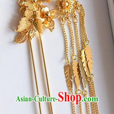 Chinese Ancient Style Hair Jewelry Accessories, Hairpins, Princess Hanfu Xiuhe Suit Wedding Bride Hair Accessories for Women