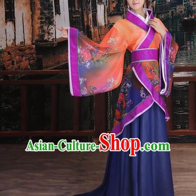 Ancient Chinese Palace Empress Costumes Complete Set, Han Dynasty Ancient Palace Princess Hanfu Dress Suits For Women