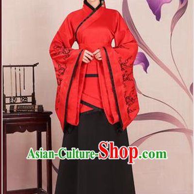 Ancient Chinese Palace Empress Costumes Complete Set, Han Dynasty, Ancient Palace Wedding Princess Hanfu Dress Suits For Women