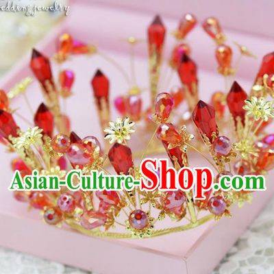 Traditional Jewelry Accessories, Princess Bride Royal Crown, Wedding Hair Accessories, Baroco Style Flower Crystal Headwear for Women