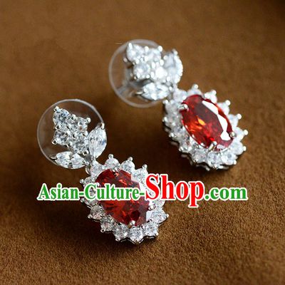 Traditional Jewelry Accessories, Princess, Bride, Wedding Baroco Style Crystal Earrings for Women