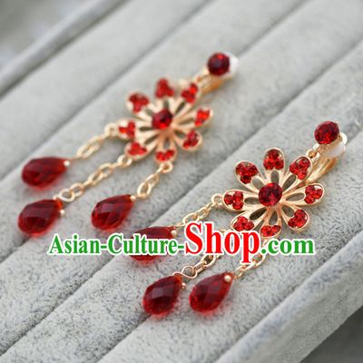 Chinese Ancient Style Hair Jewelry Accessories, Princess, Hanfu, Xiuhe Suit, Wedding Bride Earring for Women