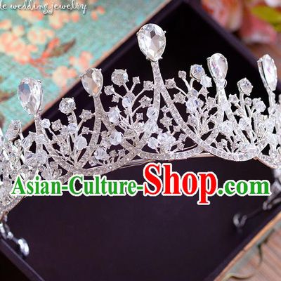 Traditional Jewelry Accessories, Princess Bride Royal Crown, Wedding Hair Accessories, Baroco Style Crystal Headwear for Women