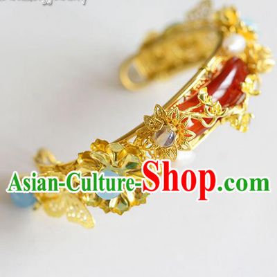 Chinese Ancient Style Accessories, Bracelet, Hanfu Xiuhe Suit Wedding Bride Bracelet, Dragon and Phoenix Bracelet for Women