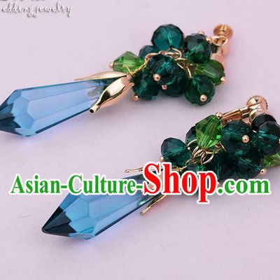 Traditional Jewelry Accessories, Princess Bride Earring, Wedding Accessories, Baroco Style Crystal Earrings for Women