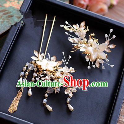 Chinese Ancient Style Hair Jewelry Accessories, Hairpins, Princess Hanfu Xiuhe Suit Wedding Bride Hair Accessories Set for Women
