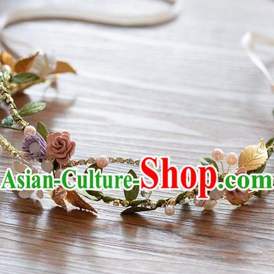 Traditional Jewelry Accessories, Princess Bride Wedding Hair Accessories, Baroco Style Flowers Headwear for Women
