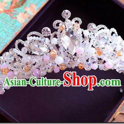 Traditional Jewelry Accessories, Princess Bride Royal Crown, Wedding Hair Accessories, Baroco Style Crystal Headwear for Women