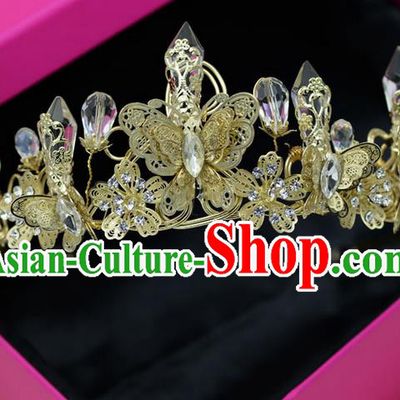 Traditional Jewelry Accessories, Princess Bride Royal Crown, Wedding Hair Accessories, Baroco Style Crystal Headwear for Women