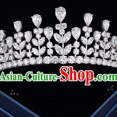 Traditional Jewelry Accessories, Palace Princess Bride Royal Crown, Wedding Hair Accessories, Baroco Style Crystal Headwear for Women