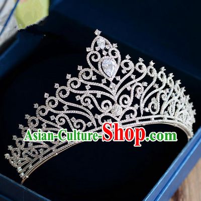 Traditional Jewelry Accessories, Palace Princess Bride Royal Crown, Wedding Hair Accessories, Baroco Style Crystal Headwear for Women