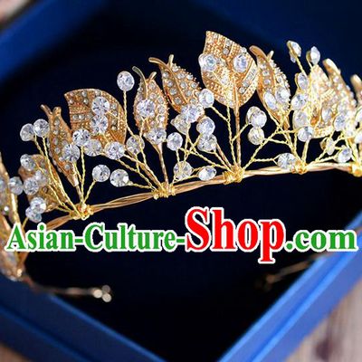 Traditional Jewelry Accessories, Palace Princess Bride Royal Crown, Wedding Hair Accessories, Baroco Style Crystal Headwear for Women