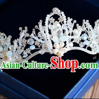 Traditional Jewelry Accessories, Palace Princess Bride Royal Crown, Wedding Hair Accessories, Baroco Style Crystal Headwear for Women