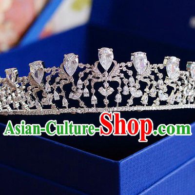 Traditional Jewelry Accessories, Palace Princess Bride Royal Crown, Wedding Hair Accessories, Baroco Style Crystal Headwear for Women