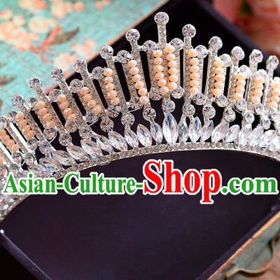 Traditional Jewelry Accessories, Palace Princess Bride Royal Crown, Wedding Hair Accessories, Baroco Style Crystal Headwear for Women
