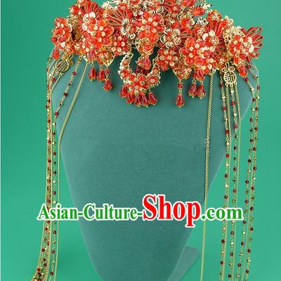 Chinese Ancient Style Hair Jewelry Accessories, Hairpins, Princess Hanfu Xiuhe Suit Wedding Bride Hair Accessories, Headwear for Women