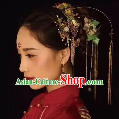 Chinese Ancient Style Hair Jewelry Accessories, Hairpins, Princess Hanfu Xiuhe Suit Wedding Bride Hair Accessories, Headwear Set for Women