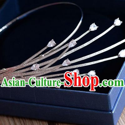 Traditional Jewelry Accessories, Princess Wedding Hair Accessories, Bride Wedding Hair Accessories, Baroco Style Crystal Zircon Headwear for Women