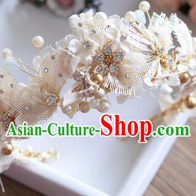 Traditional Jewelry Accessories, Princess Wedding Hair Accessories, Bride Wedding Hair Accessories, Baroco Style Pearl Headwear for Women