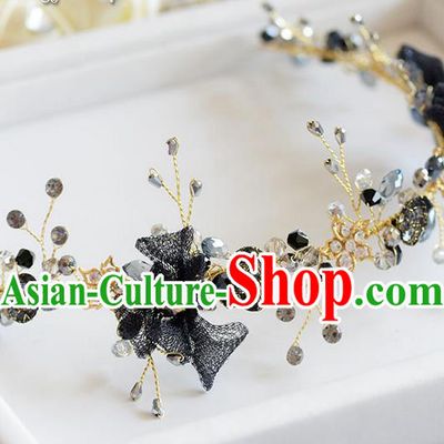 Traditional Jewelry Accessories, Princess Wedding Hair Accessories, Bride Wedding Hair Accessories, Baroco Style Flowers Crystal Headwear for Women