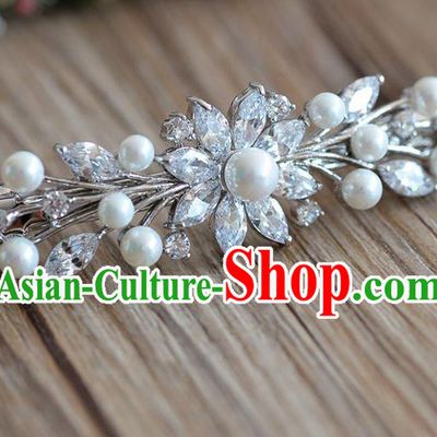 Traditional Jewelry Accessories, Princess Wedding Hair Accessories, Bride Wedding Hair Accessories, Baroco Style Crystal Pearl Headwear for Women