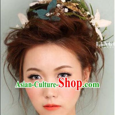 Traditional Jewelry Accessories, Princess Wedding Hair Accessories, Bride Wedding Hair Accessories, Baroco Style Butterfly Flowers Headwear for Women