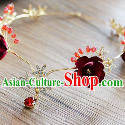 Traditional Jewelry Accessories, Princess Wedding Hair Accessories, Bride Wedding Hair Accessories, Baroco Style Flowers Headwear for Women