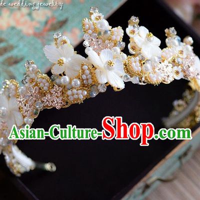 Traditional Jewelry Accessories, Princess Wedding Hair Accessories, Bride Wedding Hair Accessories, Baroco Style Crystal Pearl Headwear for Women