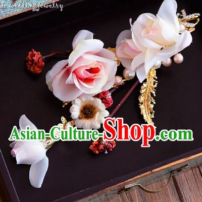 Traditional Jewelry Accessories, Princess Wedding Hair Accessories, Bride Wedding Hair Accessories, Baroco Style Flowers Headwear for Women