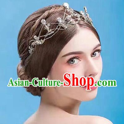 Traditional Jewelry Accessories, Princess Wedding Hair Accessories, Bride Wedding Hair Accessories, Baroco Style Crystal Royal Crown Headwear for Women
