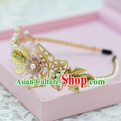 Traditional Jewelry Accessories, Princess Wedding Hair Accessories, Bride Wedding Hair Accessories, Baroco Style Pearl Headwear for Women
